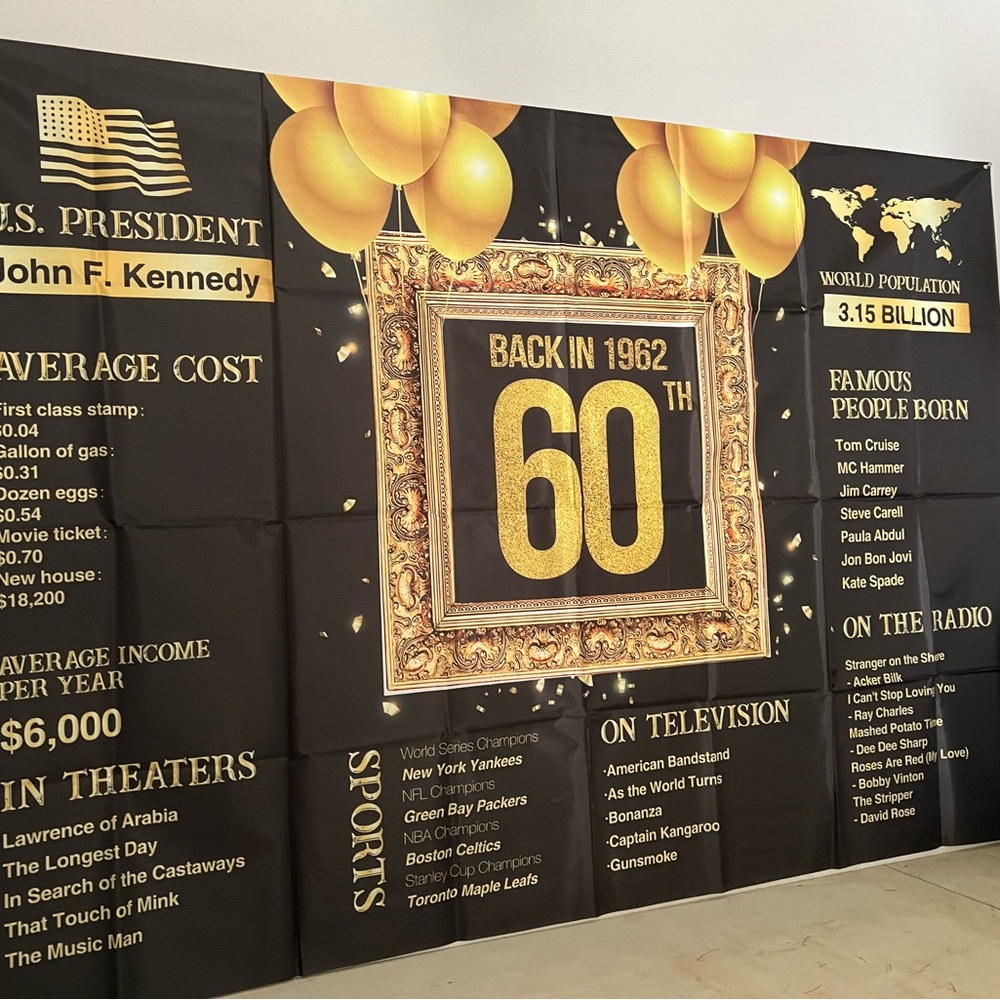 60th Birthday bundle of decor. Used once.